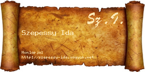 Szepessy Ida névjegykártya